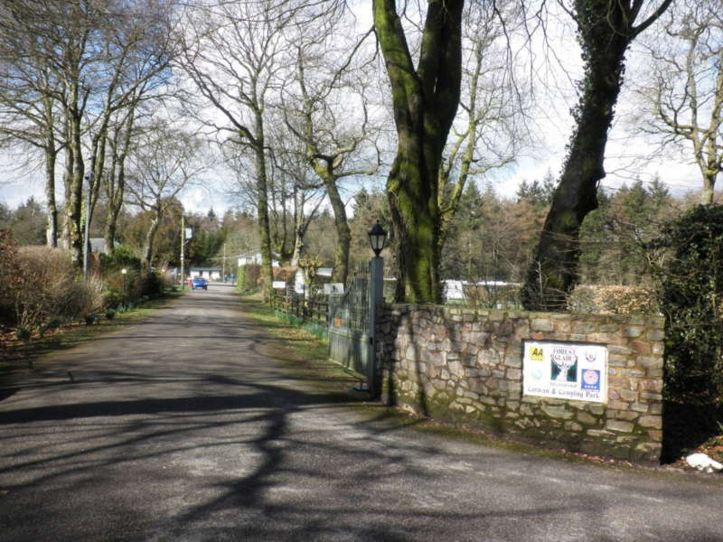entrance to Forest Glade Campsite