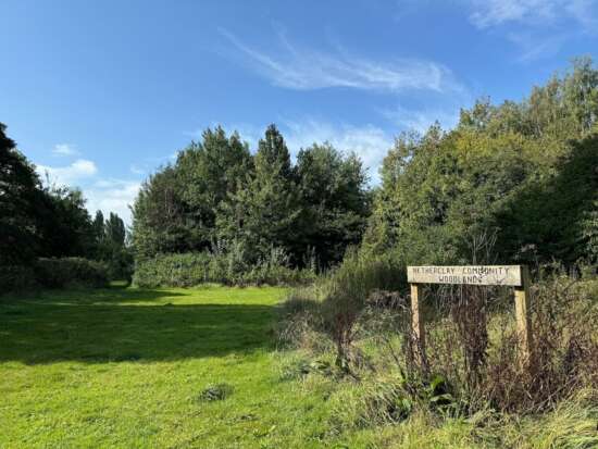 Netherclay Woods sign
