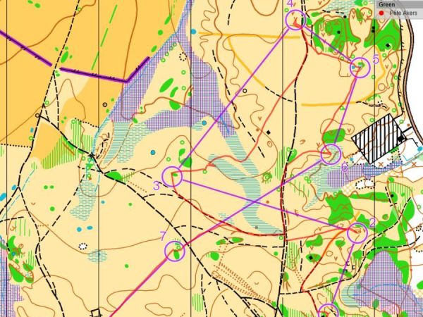 Part of Pete's route on Green- Karen crossed the same marsh en route to #3