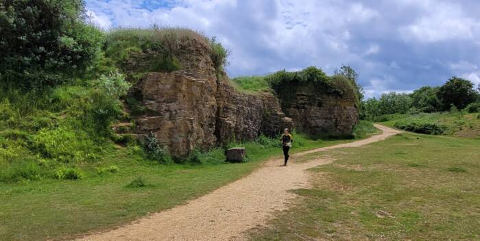 The quarry cliffs of Ham Hill