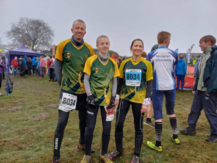 Mark, Finlay and Shelia at JK 2024 relays