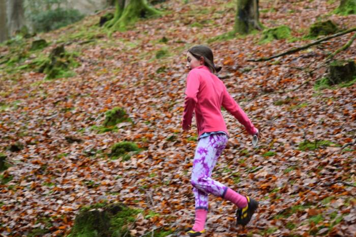 Ailani tackles a slope