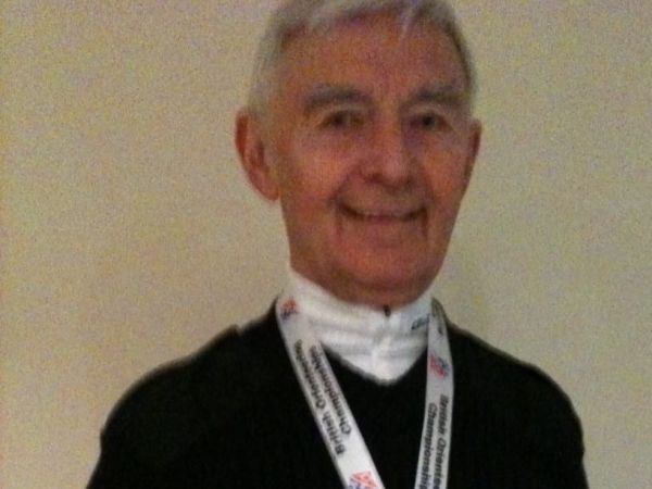 David Parkin, proudly displaying his medals