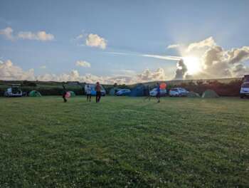 Juniors playing in the campsite