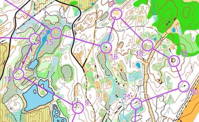 M40L course (excerpt) at Simpson Ground (Day 2)