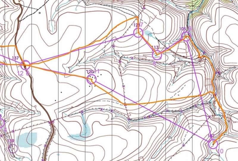 Adrian & Richie's route at Pinkery- middle section