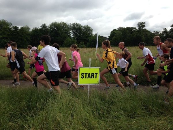 Parkrun start, at Longrun