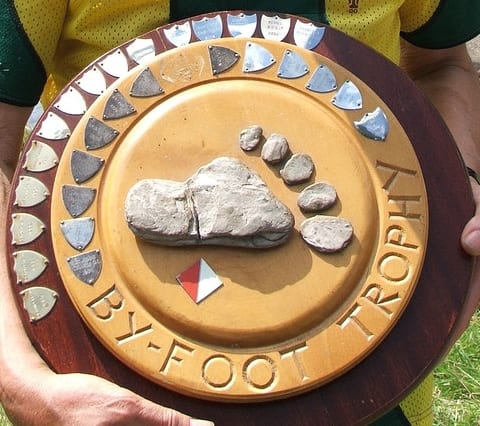 The Byfoot Trophy- the Beast of Dartmoor's paw print in plaster of Paris