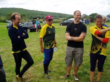 At Hound Tor for the Devon Relays, Aug 14. With Richard, Roger & Angela